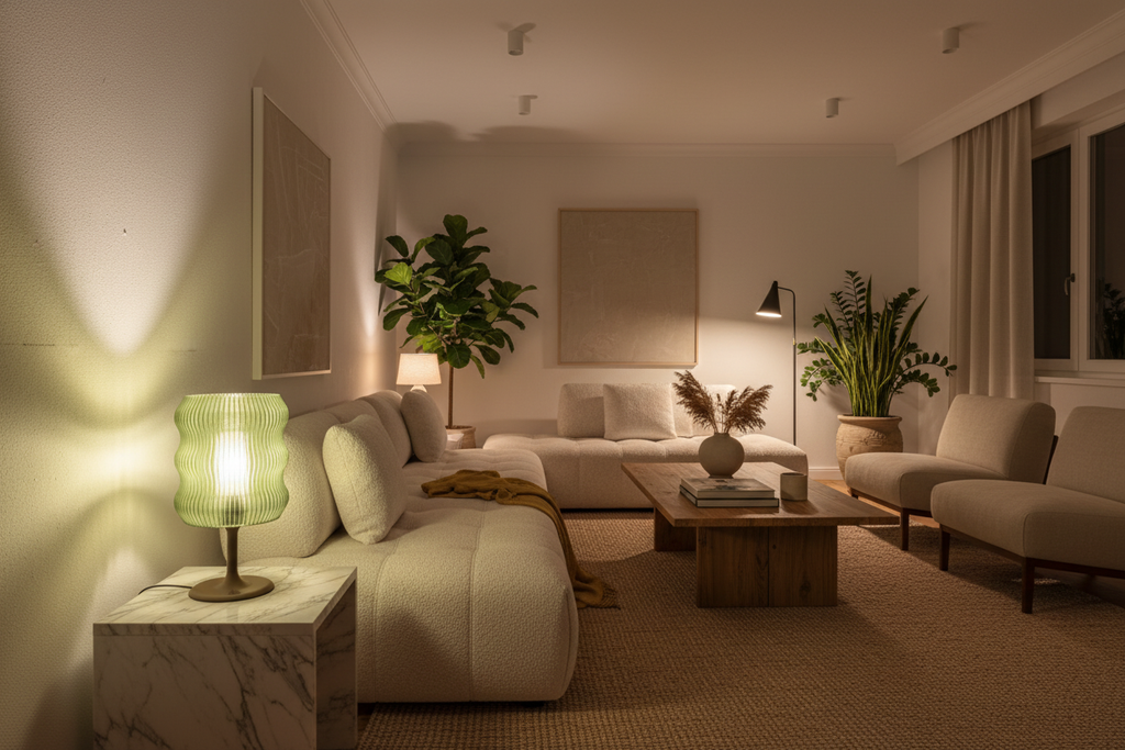 Candeeiro em ambiente novo