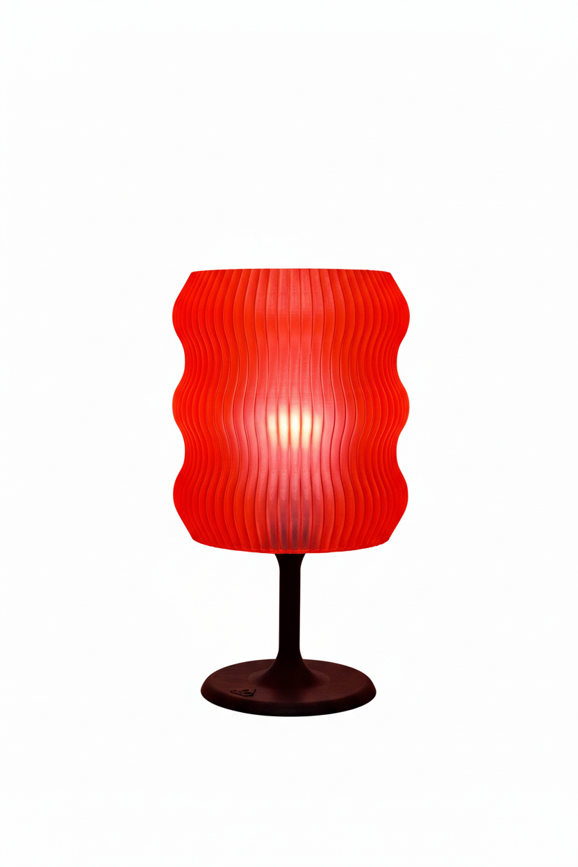 Candeeiro vermelho recortado